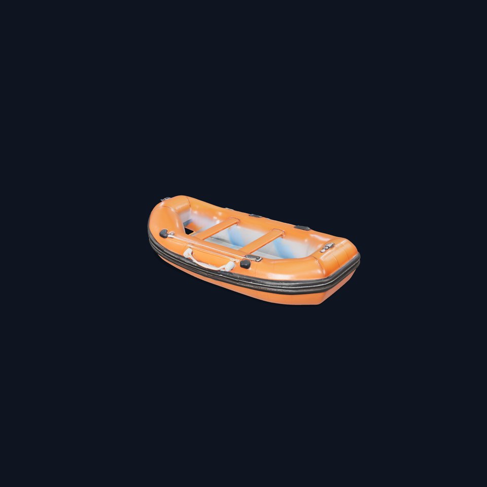 Orange Inflatable Raft model pack